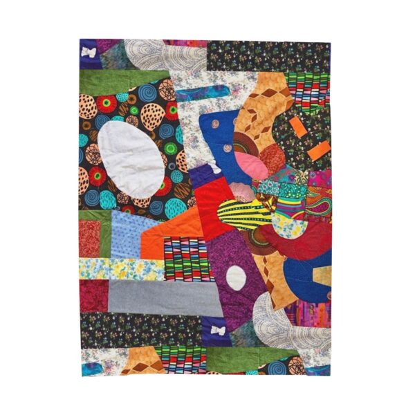 Abstract Patchwork Velveteen Blanket (Joy)